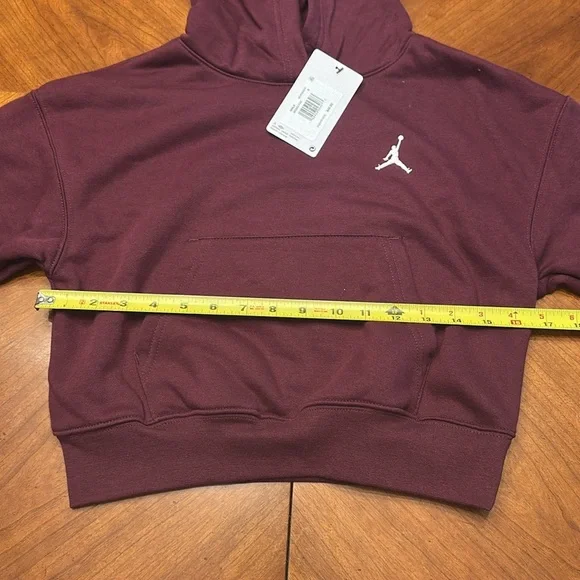 NWT Nike Jordan Girls Bordeaux Hoodie - size small - Picture 4 of 6